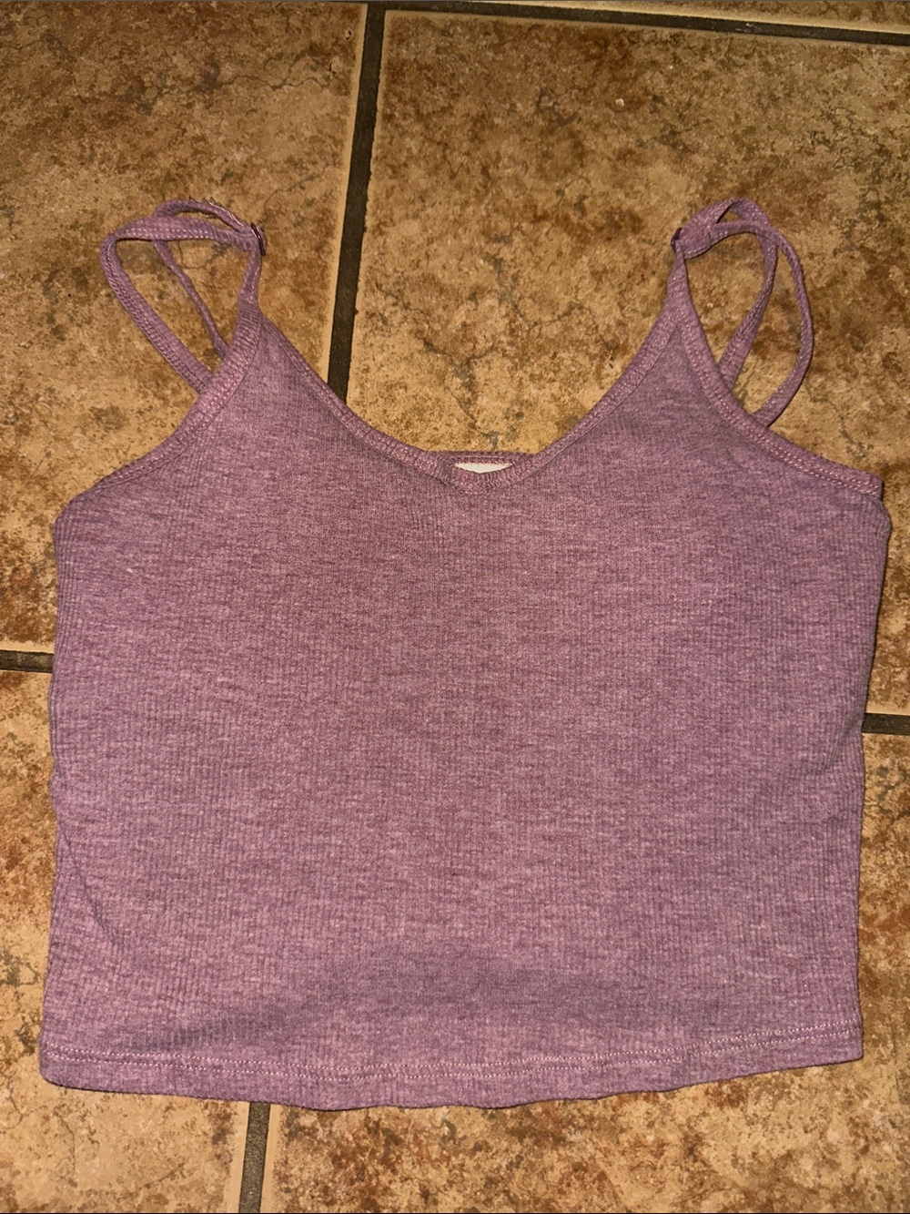 PINK Victoria's Secret Lavender Ribbed Camisole Size XS - Picture 1 of 4